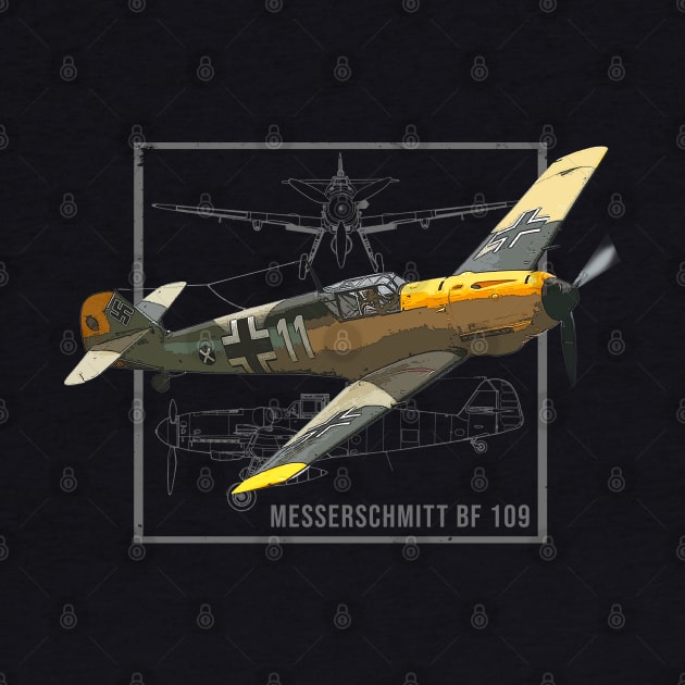 Messerschmitt BF 109 German WW2 Fighter Plane by Jose Luiz Filho